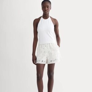 Everlane White Eyelet Bermuda Shorts, MSRP 118